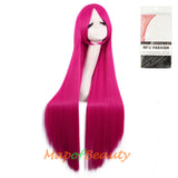 Multicolor Long Straight Party For Women 40 inch Synthetic Hair Replacement Wig