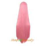 Cosplay Costume Anime Carve Bangs Long Straight Wigs High-temperature Fiber 40 Inch Wig