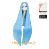 Cosplay Costume Anime Carve Bangs Long Straight Wigs High-temperature Fiber 40 Inch Wig