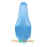 Cosplay Costume Anime Carve Bangs Long Straight Wigs High-temperature Fiber 40 Inch Wig