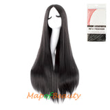 Cosplay Costume Anime Carve Bangs Long Straight Wigs High-temperature Fiber 40 Inch Wig