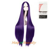 Cosplay Costume Anime Carve Bangs Long Straight Wigs High-temperature Fiber 40 Inch Wig