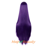 Cosplay Costume Anime Carve Bangs Long Straight Wigs High-temperature Fiber 40 Inch Wig