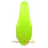 Cosplay Costume Anime Carve Bangs Long Straight Wigs High-temperature Fiber 40 Inch Wig