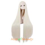 Cosplay Costume Anime Carve Bangs Long Straight Wigs High-temperature Fiber 40 Inch Wig