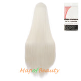 Cosplay Costume Anime Carve Bangs Long Straight Wigs High-temperature Fiber 40 Inch Wig