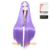 Cosplay Costume Anime Carve Bangs Long Straight Wigs High-temperature Fiber 40 Inch Wig