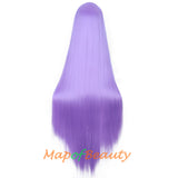 Cosplay Costume Anime Carve Bangs Long Straight Wigs High-temperature Fiber 40 Inch Wig