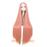 Cosplay Costume Anime Carve Bangs Long Straight Wigs High-temperature Fiber 40 Inch Wig