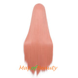 Cosplay Costume Anime Carve Bangs Long Straight Wigs High-temperature Fiber 40 Inch Wig