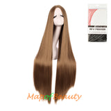 Cosplay Costume Anime Carve Bangs Long Straight Wigs High-temperature Fiber 40 Inch Wig