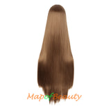 Cosplay Costume Anime Carve Bangs Long Straight Wigs High-temperature Fiber 40 Inch Wig