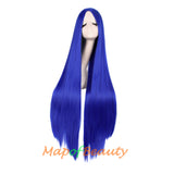 Cosplay Costume Anime Carve Bangs Long Straight Wigs High-temperature Fiber 40 Inch Wig