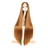 Cosplay Costume Anime Carve Bangs Long Straight Wigs High-temperature Fiber 40 Inch Wig