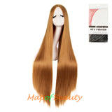 Cosplay Costume Anime Carve Bangs Long Straight Wigs High-temperature Fiber 40 Inch Wig