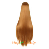 Cosplay Costume Anime Carve Bangs Long Straight Wigs High-temperature Fiber 40 Inch Wig