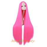 Cosplay Costume Anime Carve Bangs Long Straight Wigs High-temperature Fiber 40 Inch Wig