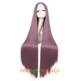 Cosplay Costume Anime Carve Bangs Long Straight Wigs High-temperature Fiber 40 Inch Wig