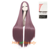 Cosplay Costume Anime Carve Bangs Long Straight Wigs High-temperature Fiber 40 Inch Wig