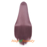 Cosplay Costume Anime Carve Bangs Long Straight Wigs High-temperature Fiber 40 Inch Wig