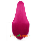 Cosplay Costume Anime Carve Bangs Long Straight Wigs High-temperature Fiber 40 Inch Wig