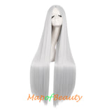 Cosplay Costume Anime Carve Bangs Long Straight Wigs High-temperature Fiber 40 Inch Wig