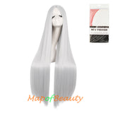 Cosplay Costume Anime Carve Bangs Long Straight Wigs High-temperature Fiber 40 Inch Wig