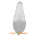 Cosplay Costume Anime Carve Bangs Long Straight Wigs High-temperature Fiber 40 Inch Wig