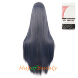 Cosplay Costume Anime Carve Bangs Long Straight Wigs High-temperature Fiber 40 Inch Wig