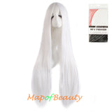 Cosplay Costume Anime Carve Bangs Long Straight Wigs High-temperature Fiber 40 Inch Wig