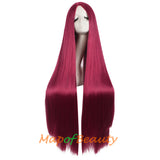 Cosplay Costume Anime Carve Bangs Long Straight Wigs High-temperature Fiber 40 Inch Wig