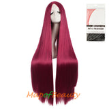 Cosplay Costume Anime Carve Bangs Long Straight Wigs High-temperature Fiber 40 Inch Wig