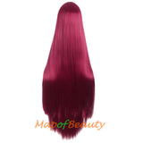 Cosplay Costume Anime Carve Bangs Long Straight Wigs High-temperature Fiber 40 Inch Wig