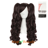 Lolita Lace Curly Wigs Tiger Cilp Horsetail Three-pieces Cosplay Anime Wigs