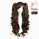 Lolita Lace Curly Wigs Tiger Cilp Horsetail Three-pieces Cosplay Anime Wigs