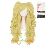 Lolita Lace Curly Wigs Tiger Cilp Horsetail Three-pieces Cosplay Anime Wigs