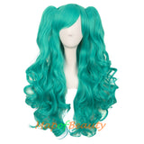 Lolita Lace Curly Wigs Tiger Cilp Horsetail Three-pieces Cosplay Anime Wigs