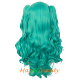 Lolita Lace Curly Wigs Tiger Cilp Horsetail Three-pieces Cosplay Anime Wigs