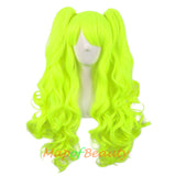 Lolita Lace Curly Wigs Tiger Cilp Horsetail Three-pieces Cosplay Anime Wigs