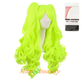 Lolita Lace Curly Wigs Tiger Cilp Horsetail Three-pieces Cosplay Anime Wigs