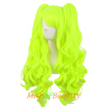 Lolita Lace Curly Wigs Tiger Cilp Horsetail Three-pieces Cosplay Anime Wigs