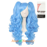 Lolita Lace Curly Wigs Tiger Cilp Horsetail Three-pieces Cosplay Anime Wigs