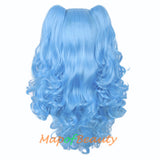 Lolita Lace Curly Wigs Tiger Cilp Horsetail Three-pieces Cosplay Anime Wigs