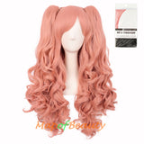 Lolita Lace Curly Wigs Tiger Cilp Horsetail Three-pieces Cosplay Anime Wigs