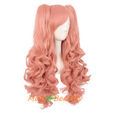 Lolita Lace Curly Wigs Tiger Cilp Horsetail Three-pieces Cosplay Anime Wigs