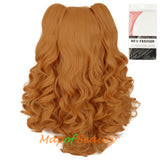 Lolita Lace Curly Wigs Tiger Cilp Horsetail Three-pieces Cosplay Anime Wigs