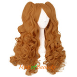 Lolita Lace Curly Wigs Tiger Cilp Horsetail Three-pieces Cosplay Anime Wigs