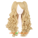 Lolita Lace Curly Wigs Tiger Cilp Horsetail Three-pieces Cosplay Anime Wigs