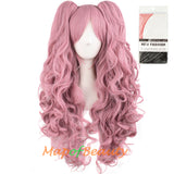 Lolita Lace Curly Wigs Tiger Cilp Horsetail Three-pieces Cosplay Anime Wigs