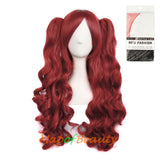 Lolita Lace Curly Wigs Tiger Cilp Horsetail Three-pieces Cosplay Anime Wigs